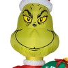 Grinch Christmas Airblown Inflatable w/Ornament Giant Dr. Seuss , 11 ft Tall, Multi - 4 of 4