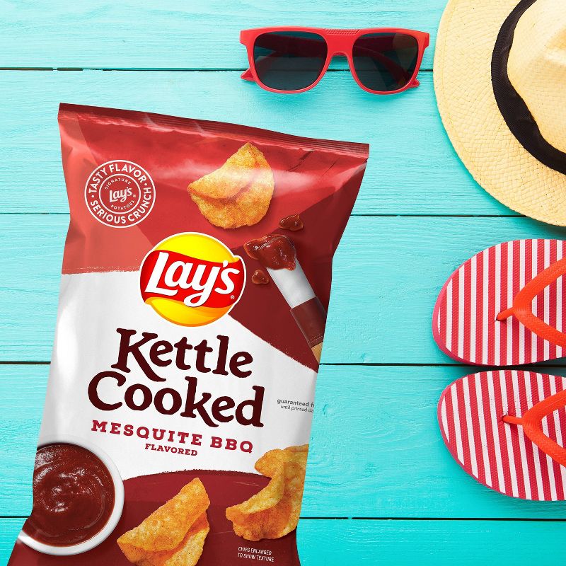 Lay's Mesquite BBQ Flavored Kettle Cooked Potato Chips - 8oz, 4 of 5