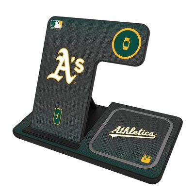 Keyscaper Oakland Athletics Linen 15-Watt 3 in 1 Charging Station
