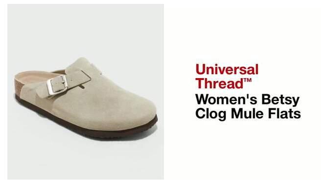 Women's Betsy Clog Mule Flats - Universal Thread™, 2 of 17, play video