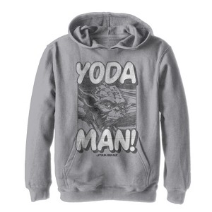 Boy's Star Wars Classic Yoda Man Pull Over Hoodie - 1 of 3