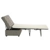 Whisen 49.6" Convertible Ottoman Sleeper Sofa Bed with Memory Mattress - Space-Saving Tufted Design for Small Living Rooms - 4 of 4