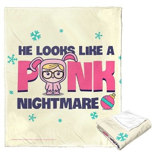 Warner Bros. A Christmas Story Pink Nightmare Silk Touch Throw Blanket 50x60 Inches - 1 of 4