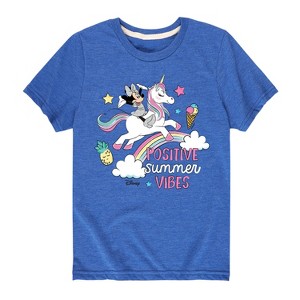 Boys' - Disney - Positive Summer Vibes Short Sleeve Graphic T-Shirt - 1 of 4