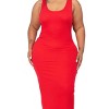 Slickblue Plus Size Solid Maxi Dress for Women, Sleeveless Stretch Jersey Knit, Casual Fit, 14 Colors Options, Size 1XL-3XL - 3 of 4