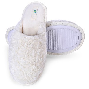 ROXONI Women Slipper Cozy Memory Foam, Indoor Outdoor Rubber Sole - 1 of 4