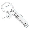 Unique Bargains Stainless Steel Personalized Durable Keychain with Gift Box 1 Set - 2 of 4