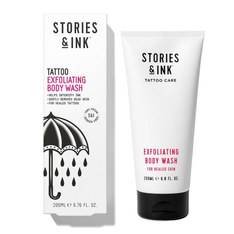 Stories &#38; Ink Enhancing Exfoliating Body Wash - For Healed Tattoo - 6.76 fl oz, 1 of 10
