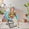 Homhougo Oversized Faux Fur Lazy Chair, Foldable Moon Lounge Chair for Adults, Teens, Kids, Ideal for Bedroom, Dorm & Living Room - 2 of 4