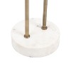 Kate and Laurel Cerullo Glass Metal and Marble Side Table, 16x16x24, White and Gold - 4 of 4