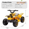 ATV for Kids, 6V Battery Powered Toddler 4 Wheeler w/Music, Light, 1.5mph Max Speed, Kids ATV 4 Wheeler 3+ Years - 2 of 4