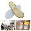 Unique Bargains Linen Closed Toe Slippers Disposable Slippers 1 Pair - 4 of 4