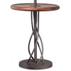 Franklin Iron Works Industrial Floor Lamps 63.5" Tall Set of 2 with Tray Table Dark Rust Iron Twist Base Wood Linen Shades Living Room House - 4 of 4
