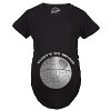 Maternity Thats No Moon Cute T Shirt Funny Pregnancy Announcement Baby Bump Tee - Crazy Dog Maternity T Shirt - 3 of 4