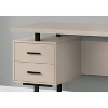 Monarch Specialties Computer Desk Home Office Laptop Left Right Set-Up Storage Drawers 60InchL Work Metal Laminate Beige Black Contemporary Modern - 4 of 4