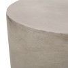 NicBex LightWeight Concrete Outdoor Side Table, Modern Geometric Indoor End Tables,  Garden Stools Accent Table for Yard Patio, Gray - 4 of 4