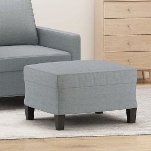 vidaXL Footstool Light Gray 23.6 in.x19.7 in.x16.1 in. Fabric - 1 of 4