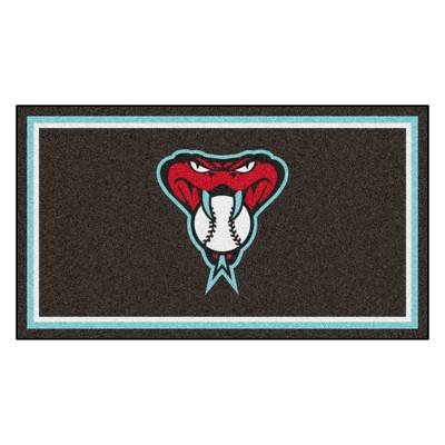 MLB Arizona Diamondbacks 3'x5' Snake Head Logo Plush Area Rug - Dark Red