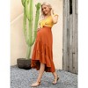 Maternity Dress Women's High Waist Floral Print Pleated Maxi Skirt Casual Flowy Swing A Line Long Skirts - 4 of 4