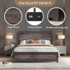 Coucheta Bed Frame with Charging Station,Industrial Platform with Headboard,Metal Slat Frame,No Box Spring Needed,Easy Assembly - 3 of 4
