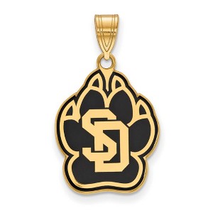 Black Bow Jewelry 14k Yellow Gold Plated Sterling Silver South Dakota Coyotes NCAA Large Pendant - 1 of 3