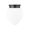 Gideon 1-Light Flush Mount Ceiling Light - Vintage Schoolhouse Glass, Dimmable, Damp Rated - 4 of 4