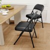 Folding Chairs with Padded Cushions, Portable Leather Upholstered Chair, Hold Up to 350 LBS, for Home, Office, Indoor & Outdoor Events - 2 of 4