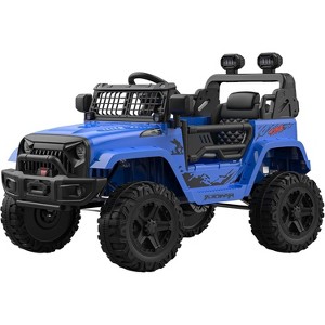 coucheta 12V Kids Ride on Truck Car with Parent Remote Control, Electric Off-Road Toy Car with Bluetooth, 3 Speed Mode and LED Lights,Battery Powered - 1 of 4
