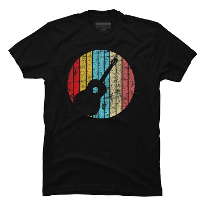 Men's Design By Humans Distressed Vintage Music Lovers Guitar T Shirt Gift Idea By eDesigns T-Shirt
