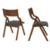 PAGED  Set of 2  Space-Saving Upholstered Folding Dining Chairs with Padded Seat,Armless Chairs for Kitchen,Living Room - 4 of 4
