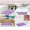 Modesto Bath Rug Bathroom Rugs Set, Washable Rug, Extra Soft and Absorbent bath Rug, Bath Mat Set, Bath Floor Mat Non-Slip, 2 Pcs Set, Purple - 4 of 4