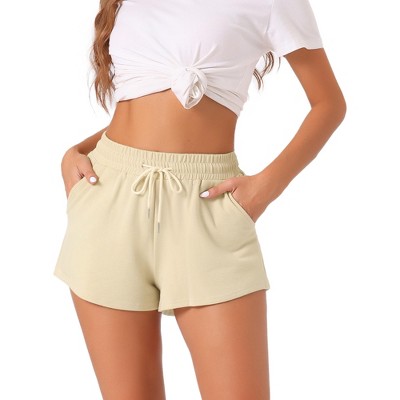 cheibear Women's Comfy Ultra-Soft Stretch Adjustable Drawstring Pajama Shorts with Pockets