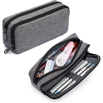 Paaaawaters Pencil Case Large Capacity Pencil Pouch Aesthetic Pen Bag Office Stationery Organizer Simple Sturdy