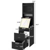 SEVOBAL Vanity Tables Space Saving Vanity Table with Mirror Plenty of Storage and Concealed Stool for Bedroom, Black, 44.88"*22.44"*8.26" - 3 of 4