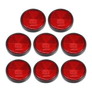 Unique Bargains Round Screw-on Safety Spoke Reflective Reflectors 1.73" Red 8 Pcs - 1 of 4