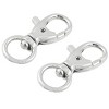Unique Bargains Handbag Metal Lobster Clasps Swivel Clips Keychain Silver Tone 2 Pcs - 4 of 4