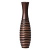 Uniquewise Elegant Decorative Tall Trumpet Shape Floor Vase in Brown Sleek Tall Floor Vase for Living Room, Entryway, or Dining Room - 3 of 4