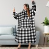 PAVILIA Faux Shearling Wearable Blanket Hoodie, Cozy Oversized Hooded Sweatshirt Adults, Warm Fleece Big Pocket - 2 of 4