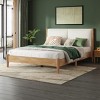 Christopher Knight Home Boran Contemporary Rubberwood Bed with Upholstered Headboard - 2 of 4