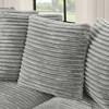 GDFStudio Jasper Modern 110.63 " Corduroy 3-Seat Sectional Sofa with Ottoman and Pillows - 4 of 4