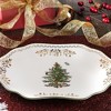 Spode Christmas Tree Gold Medium Oval Platter, 13-In Fine Porcelain - Nostalgic Holiday Serveware, Decorative Christmas Tree Pattern with Gold Rim - 3 of 3