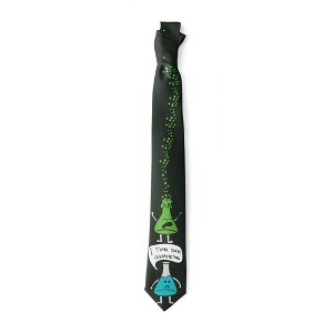 Crazy Dog T-Shirts I Think You're Overreacting Necktie Funny Ties Science Teacher Tie Mens Novelty Neckties - 1 of 4