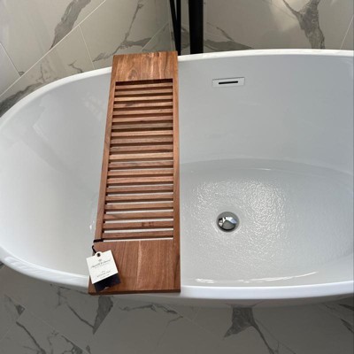 Casafield Bamboo Bathtub Caddy, Adjustable Bath Tray And Tub Organizer For  Bathroom : Target