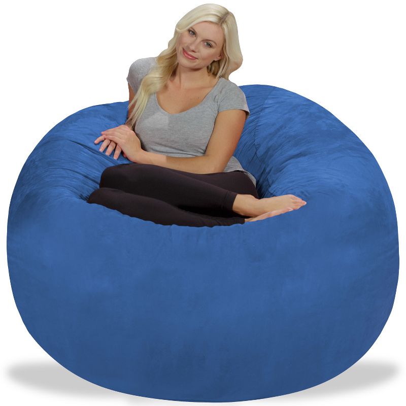 5' Large Bean Bag Chair with Memory Foam Filling and Washable Cover - Relax Sacks, 4 of 8