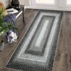 Washable Modern Braided Printed Rug Non Slip Low Pile Rug Soft Contemporary Throw Floor Cover Foldable Indoor Carpet for Living Room Bedroom - 4 of 4