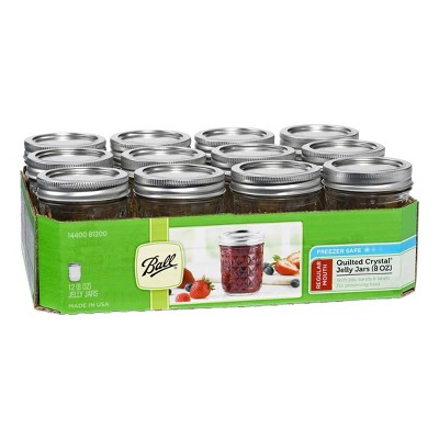 Ball 16oz 12pk Glass Wide Mouth Mason Jar With Lid And Band : Target