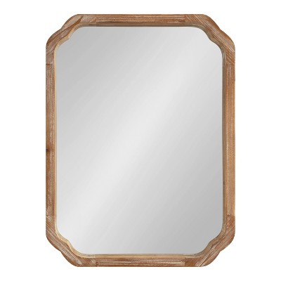 Marston Rustic Brown Solid Wood Rectangular Vanity Mirror