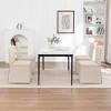 Okak Modern Style Wooden Armless Dining Chairs for Kitchen Dining Room,Upholstered Linen Seating Dining Chair Set of 2 - 4 of 4