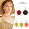 Leather Dangle Earrings for Women Trendy, Lightweight Leaf Circle Lightning Earrings Drop, Jewelry Gifts for Women - 4 of 4
