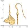 Black Bow Jewelry 14k Yellow Gold Plated Sterling Silver Gonzaga Bulldogs NCAA Dangle Earrings - 2 of 3